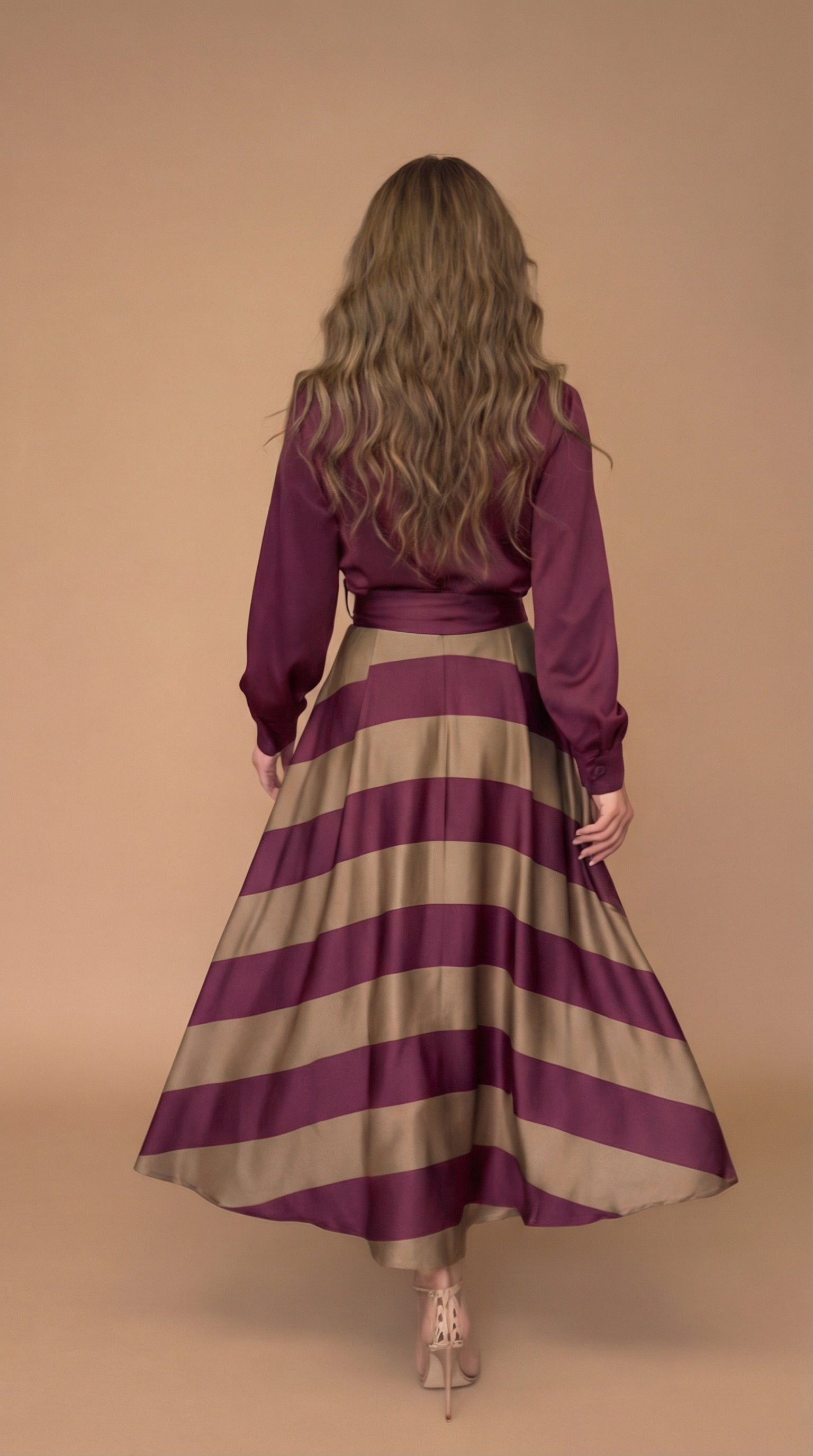 Mila™ | Vestido largo a rayas