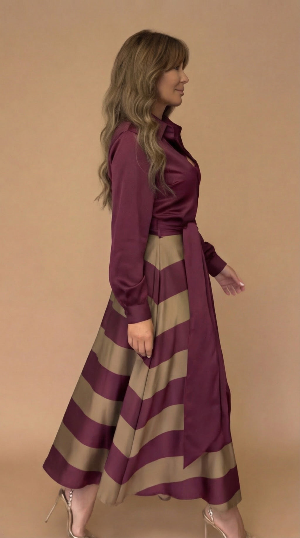Mila™ | Vestido largo a rayas