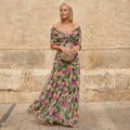 Kelsey | Robe plissée multicolore élégante