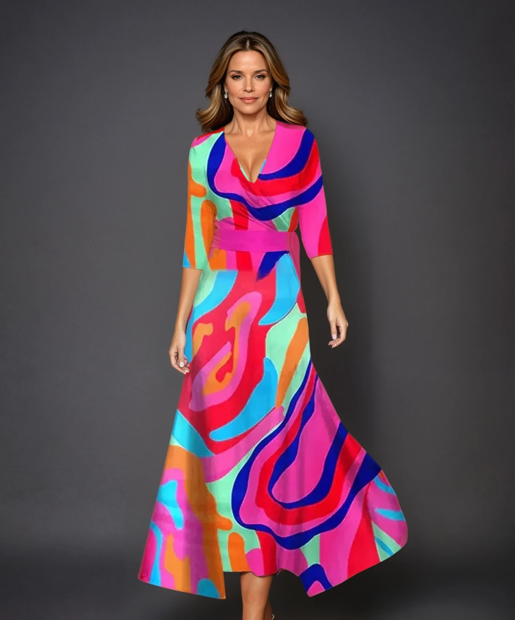 Aria™ | Vestido elegante con estampado floral