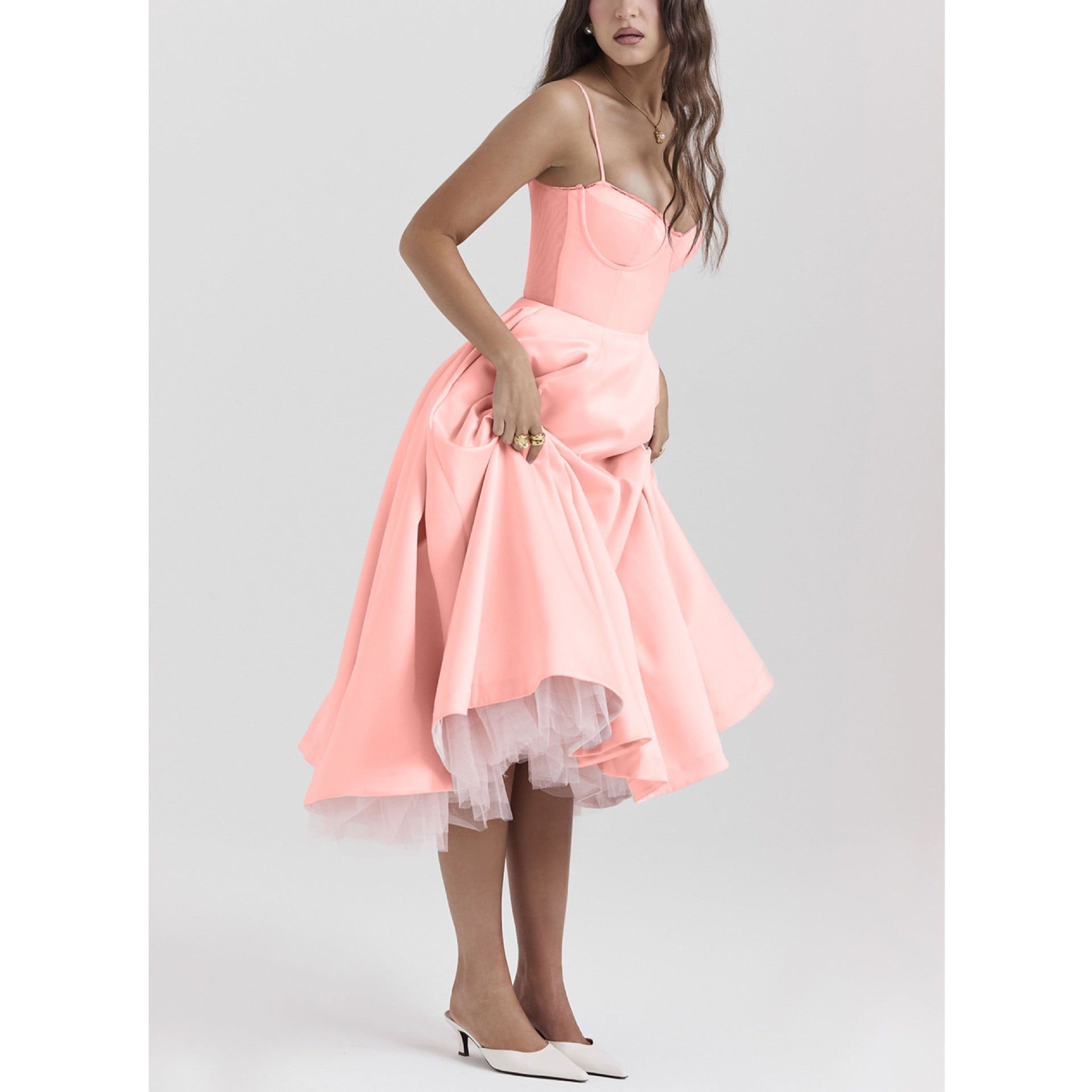 YLIANA | Robe midi romantique d'été