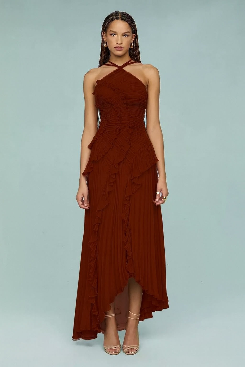 LIYANA | Robe à volants en spirale
