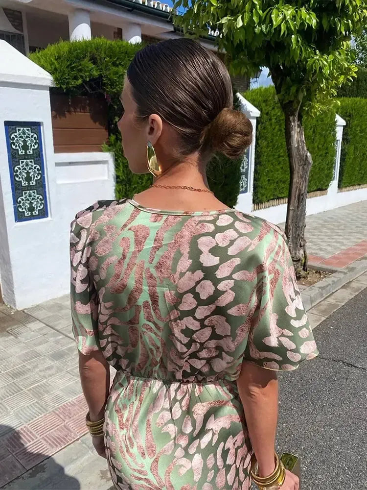 Claire | Robe midi couleur cuivre