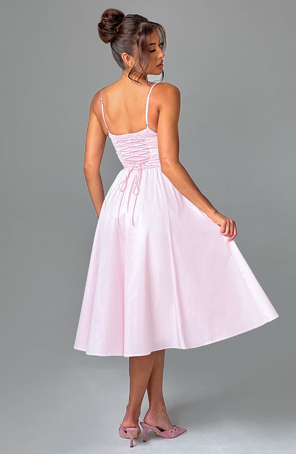 MAILEEN | Elegante vestido midi estilo corsé