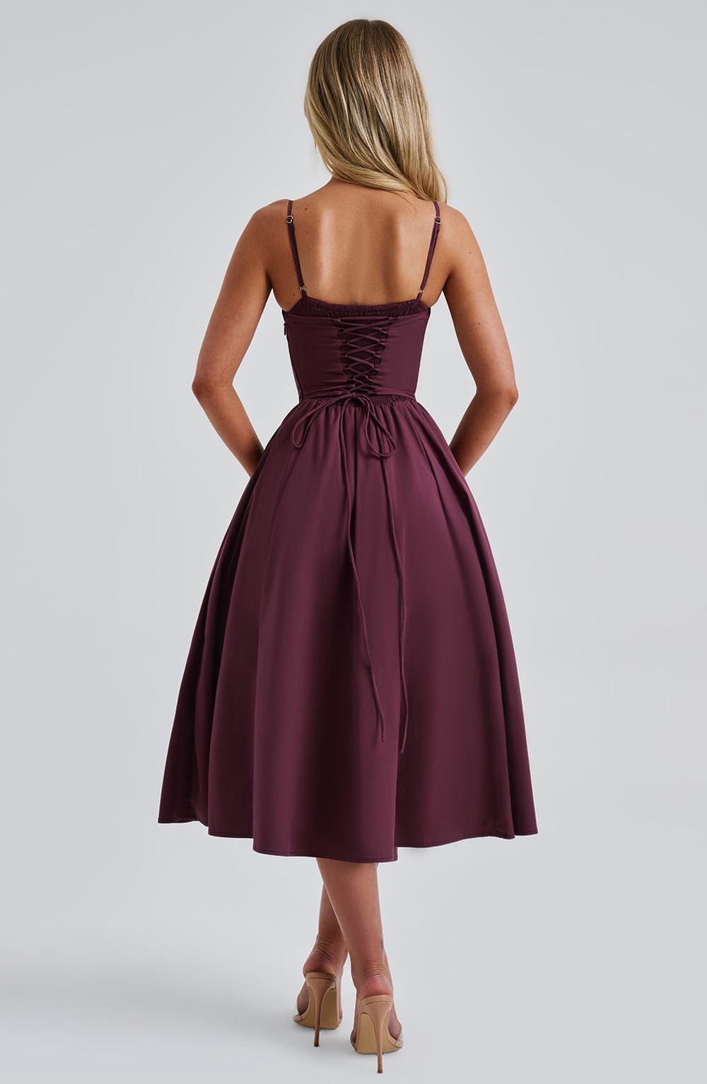 MAILEEN | Elegante vestido midi estilo corsé