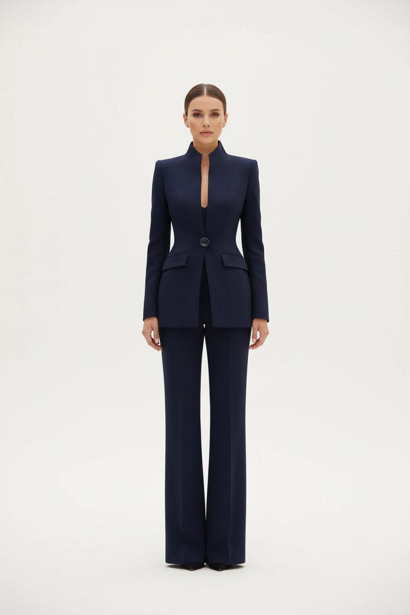 Georgina | Ensemble blazer et pantalon palazzo