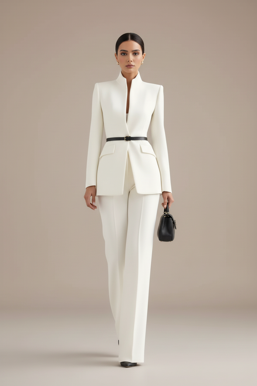 Georgina | Ensemble blazer et pantalon palazzo