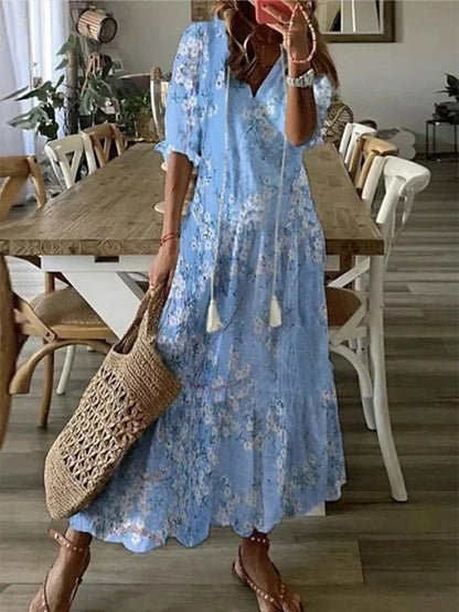 Luna | Robe midi bohème décontractée