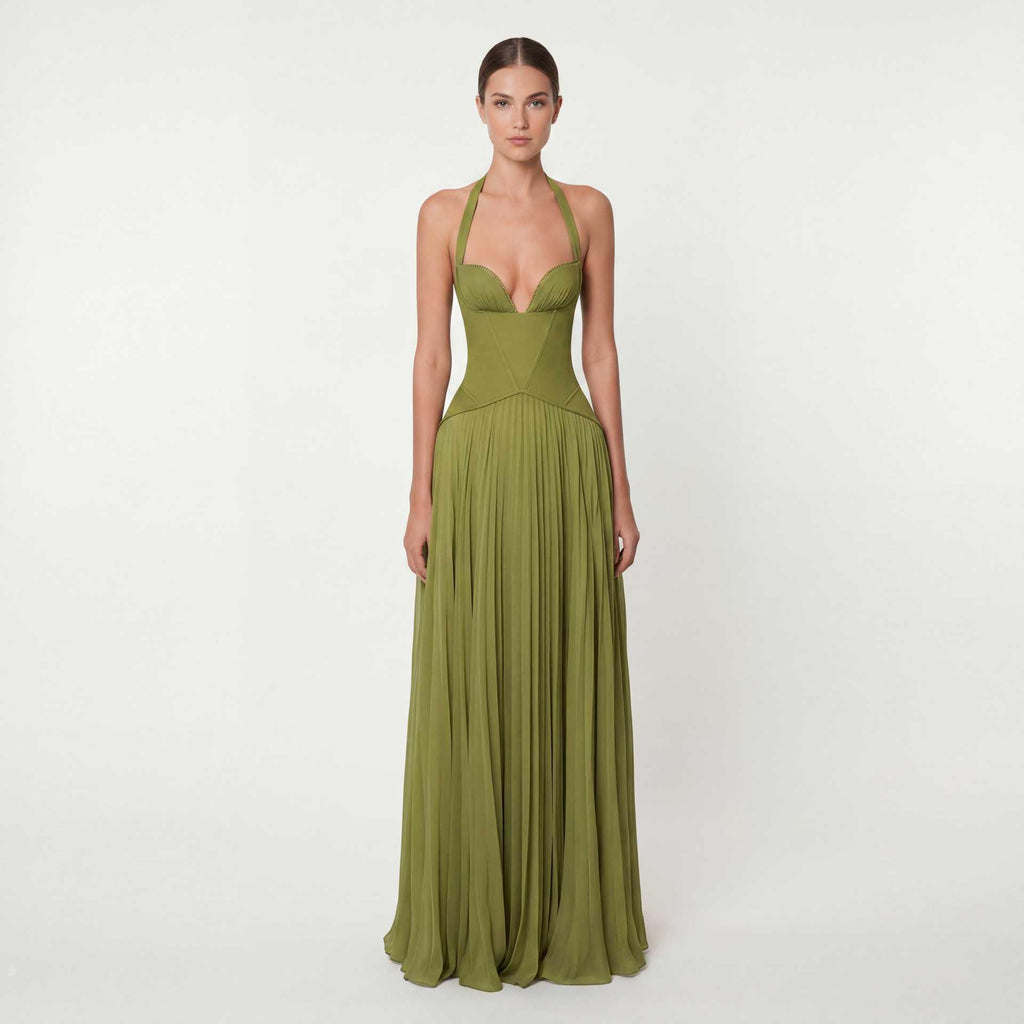 VESTIDO LARGO OLIVE ÉLITE